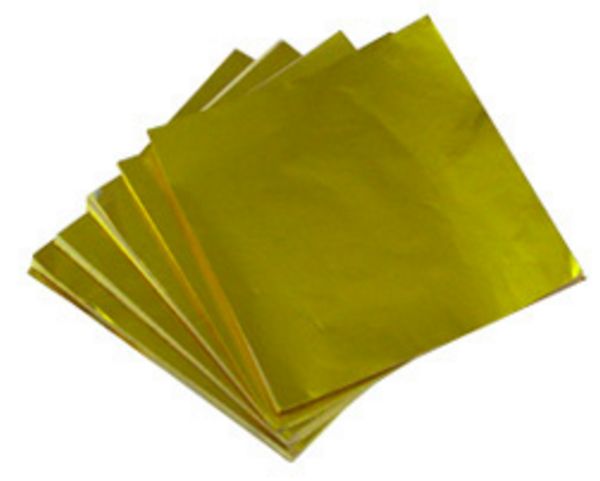 LABRIMP 600pcs Gold Aluminum Foil Candy Packaging Papers Foil Candy  Wrappers Food Aluminium Foil Paper Tin Foil Wrappers Foil Wrapping Paper  Aluminum